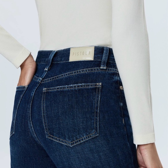 Pistola Cassie super high rise straight Denim Jeans New with tags sz 25 petite - Picture 6 of 10